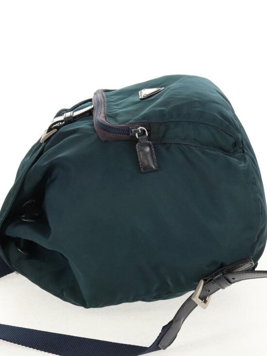 PRADA Backpack Nylon Blue Silver Auth 157773 main image 12